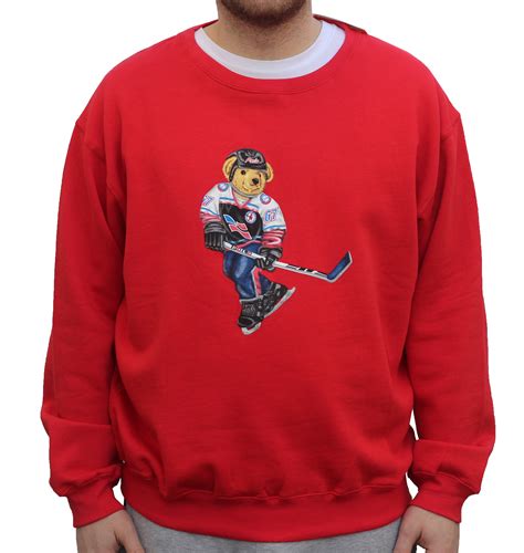 Hockey Bear Sweatshirt .